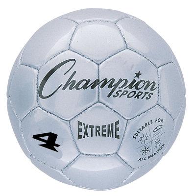 Champion Sports kids Extreme Soccer Ball, Size 4, Silver Plastic in Gray | 8 H x 7.75 W x 4 D in | Wayfair EX4SL