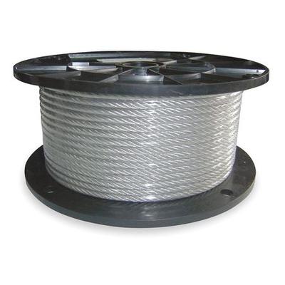 DAYTON 2VJF5 Cable,1/16 In,L500Ft,WLL96Lb,7x7,Steel