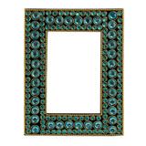 Bejeweled photo frame, 'Aqua Glitz' (4x6)