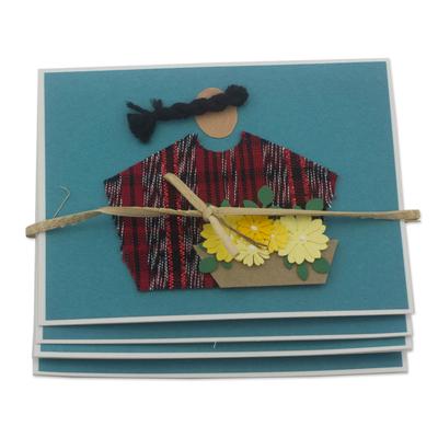 Greeting cards, 'Antigua Florist' (set of 4)