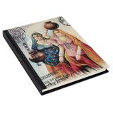 Handmade paper journal, 'Rajasthani Muses' (large)