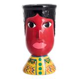 St. John,'Double Face Ceramic Flower Pot Hand-Painted in Guatemala'