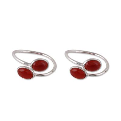 Dainty Ovals,'Oval Carnelian Toe Rings from india'