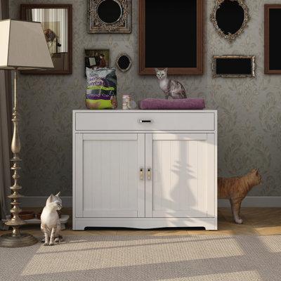 Tucker Murphy Pet™ Dorae Cat House w/ Cover in White | 26 H x 20 W in | Wayfair EB84CEF6D5014A1AB2FEAA9ACACAE208