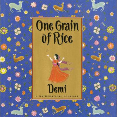 One Grain of Rice: A Mathematical Folktale (Hardcover) - Demi