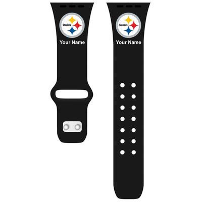 Pittsburgh Steelers 42/44/45mm Personalized Silicone Apple Watch Band