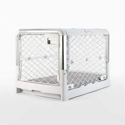 Diggs Revol Collapsible Dog Crate Metal in White | 28 H x 25 W x 39 D in | Wayfair CRA019AAIW