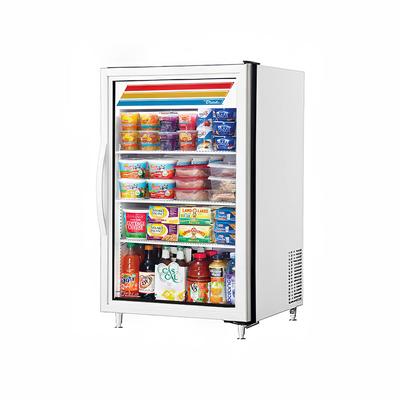 True GDM-07-HC~TSL01 24" Countertop Display Refrigerator w/ Front Access - Swing Door, White, 115v | True Refrigeration