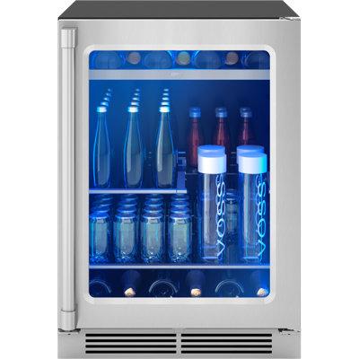 Zephyr Presrv Pro 24 in. 7-Bottle & 105-Can Single Zone Beverage Cooler Stainless Steel in Gray | 33.875 H x 23.875 W x 23.625 D in | Wayfair