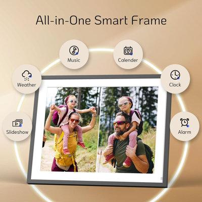 NexFoto 16.7 inch 32GB WiFi Digital Picture Frame w/ IPS Touch Screen - Elevate Your Home Decor Plastic in Black | 8 H x 16.7 W x 2 D in | Wayfair