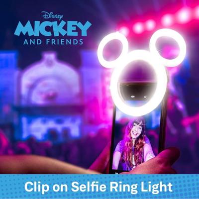 Disney Cell Phones & Accessories | Disney Mickey Mouse Clip On Selfie Ring Light For Phone- Rechargeable Led Ring | Color: White | Size: Os