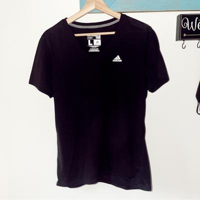 Adidas Tops | Adidas Workout Tee | Color: Black/White | Size: L