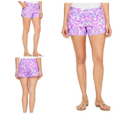 Lilly Pulitzer Shorts | Liilly Pulitzer Adie Shorts Nwt Size 00 | Color: Purple | Size: 00