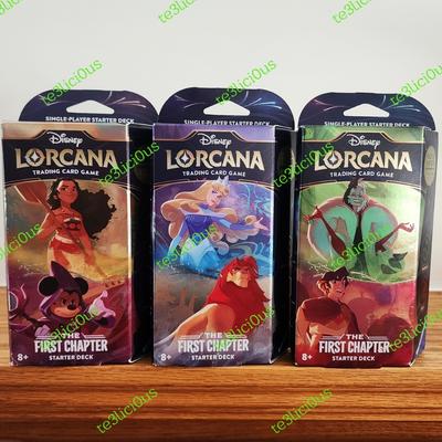 Disney Games | Disney Lorcana First Chapter Starter Deck Set Of 3 | Color: Gold/Pink | Size: Os