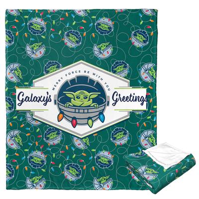 Star Wars: The Mandalorian Galaxy'S Greetings Silk Touch Throw Blanket by The Northwest in O