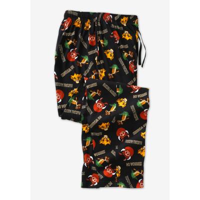 Men's Big & Tall Licensed Novelty Pajama Pants by KingSize in Hakuna Matata (Size 8XL) Pajama Bottoms