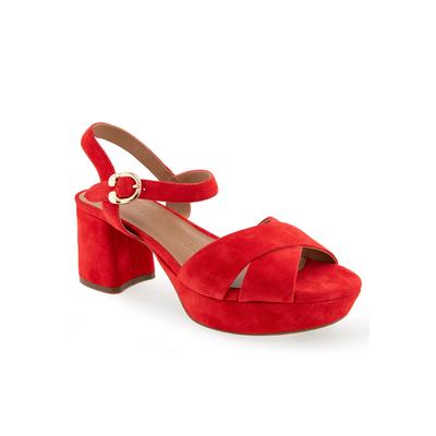 Women's Cosmos Dressy Sandal by Aerosoles in Red Suede (Size 5 M)