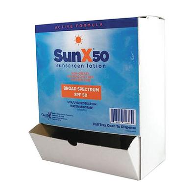 SUNX 18-921G Sunscreen,0.25 oz,Packet,50 SPF,PK100