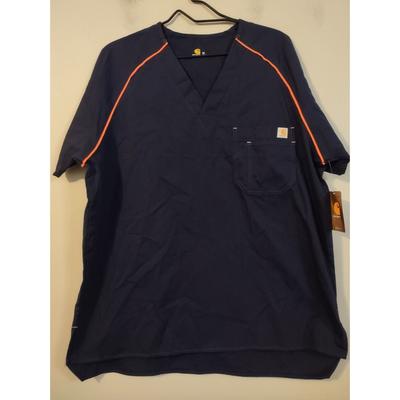 Carhartt Shirts | Carhartt Men's Solid Blue Nursing Scrub Utility Top Size Medium New W/Tags | Color: Blue | Size: M