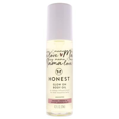 Mom Care Glow On Body Oil - Unscented by Honest for Women - 4.2 oz Body Oil