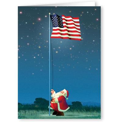 The Holiday Aisle® - Patriotic Christmas Card, 18 American Flag Cards & Envelopes, American Flag | Wayfair 815E4ADB14DD4BFCBFFF82A9572329D9