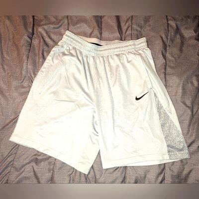 Nike Shorts | Mens Xl Nike Dri-Fit Basketball Shorts White Grey Nike Running Shorts Drifit | Color: Gray/White | Size: Xl