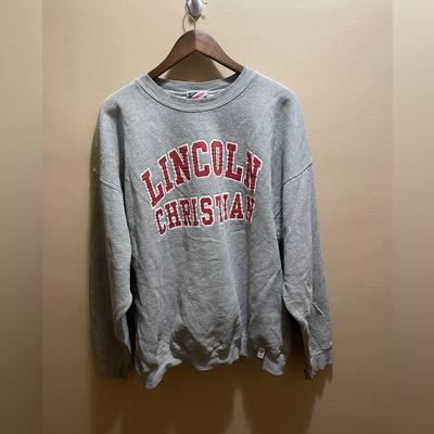 Converse Sweaters | Authentic Converse Lincoln Christian University Crewneckxxl..27x27 | Color: Gray | Size: Xxl