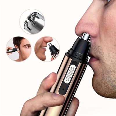 Electric Nose And Ear Hair Trimmer Eyebrow Shaver, Nose Hair Remover For Men Women, Usb Rechargeable, Stainless Steel Head, Mute Motor, Nose Hair Cleaner