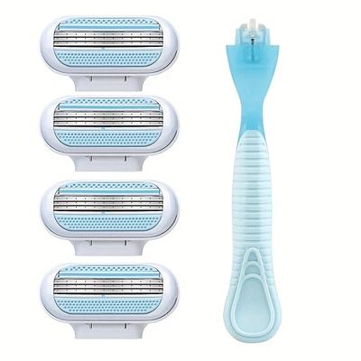 3-layer Manual Razor With 4 Blades For Women, Classic Razor, Shaving, Replacement Refills, Skin Protection