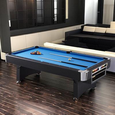 3-in-1 Combination Table Includes Billiards Table IQOWEL 8' Multi Game Pool Table Manufactured Wood in Brown | 31.9 H x 96 W x 52 D in | Wayfair