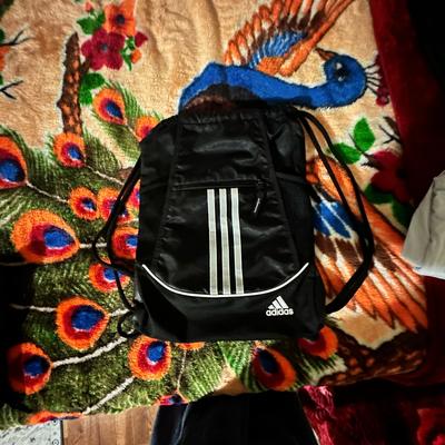 Adidas Bags | Adidas Drawstring Sports Bag | Color: Black/White | Size: Os