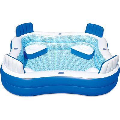 ASTER-FORM CORP 2.2 ft x 7.3 ft x 7.3 ft PVC Inflatable Pool in Blue | 26 H x 88 W x 88 D in | Wayfair L08QG1LG89