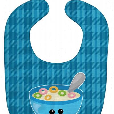 Caroline's Treasures Blue bowl of Cereal Baby Bib