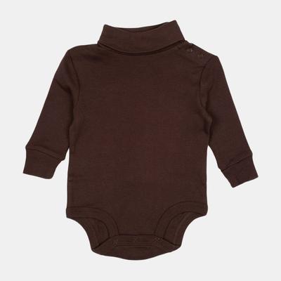 Leveret Baby Cotton Turtleneck Bodysuit - Brown - 2Y