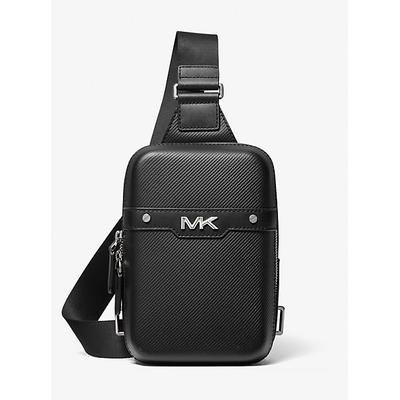 Michael Kors Varick Medium Textured Leather Sling Pack Black One Size