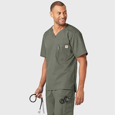 Carhartt Shirts | Carhartt Men’s Ripstop Utility Scrub Top Size Large Olive Green Medical Nursing | Color: Green | Size: L