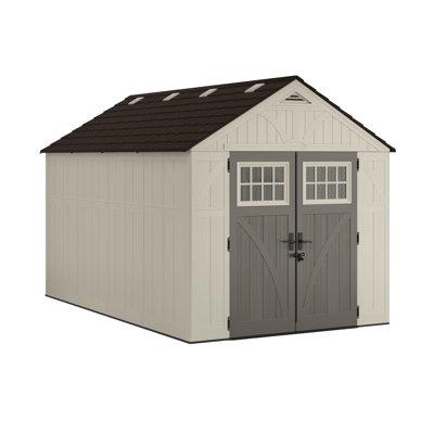 Suncast Outdoor Vanilla Resin Storage Shed in Gray | 159