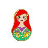 Disney Jewelry | Ariel Disney Trading Pin Brooch Russian Nesting Doll Little Mermaid Jewelry Pin | Color: Green/Red | Size: Os