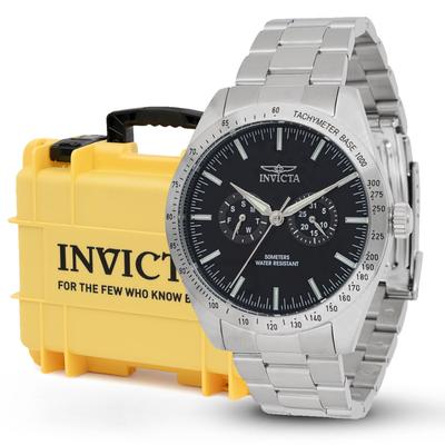Invicta Specialty Men's Watch Bundle - 44mm Steel with Invicta 8-Slot Dive Impact Watch Case Light Yellow (B-45974-DC8-LTYEL)