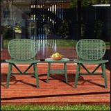 Ebern Designs Miechelle 2 - Person Outdoor Seating Group, Single Chair, Table in Green | Wayfair B0CBDD072BBD48C3B1C1EB9D9AF42583