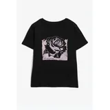 Maurices Women's XXs (7) Size Girls Let Love Bloom Rose Graphic Tee