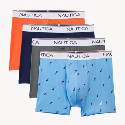 Nautica Men's Stretch Performance Boxer Briefs, 4-Pack Pacific Green, S