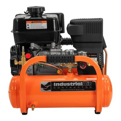 Industrial Air Contractor 4 Gallon Portable Oil-Free Steel Gas-Powered Single-Stage Pontoon Air Compressor CTA6590412 - 6.5 hp