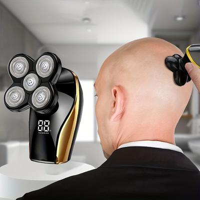 Electric Head Hair Shaver Led Display, Upgraded Head Shaver 5 Floating Heads, Mens Cordless Rechargeable Wet/dry & Bald Head Razor With Rotary Blades, Gifts For Father's Day