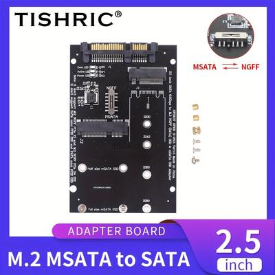 Hot Upgrade Your Pc Or Laptop With Tishric M2 Ngff Msata Ssd To Sata 3.0 2.5 Inches Adapter Plate!