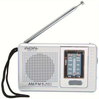 Portable Am Fm Radio, Compact Handheld Transistor Radios Player, Operated By 2 Aa Batteries, Built In 5w Speaker With Headphone Jack, Gifts For Parents, Grandparents