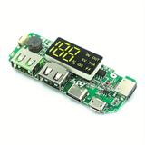 1pc 5v 2.4a Micro/type-c Usb 18650 Led Dual Usb Mobile Power Bank Charging Module Lithium Battery Charger Board Circuit Protection Diy Usb Power Bank Board