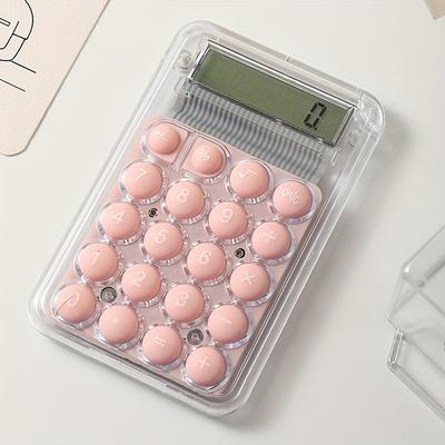 1pc Of Cute Mini Palm Calculator Pocket Portable Tip Office Calculator