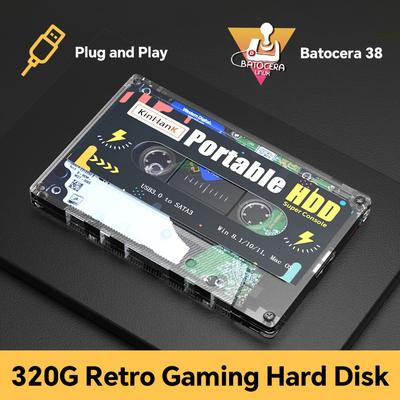 320g Portable Retro Gaming Hard Disk Compatible With 70+ Classic Game Emulators Usb3.0 External Hard Disk Drive Plug And Play Hdd For Laptop/pc/windows
