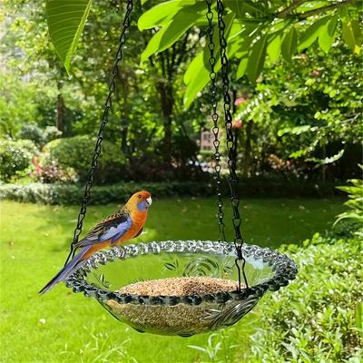 1pc Hanging Hummingbird Feeder, Outdoor Bird Bathtub Shower Basin, Decorative Charms For Gardens And Yards